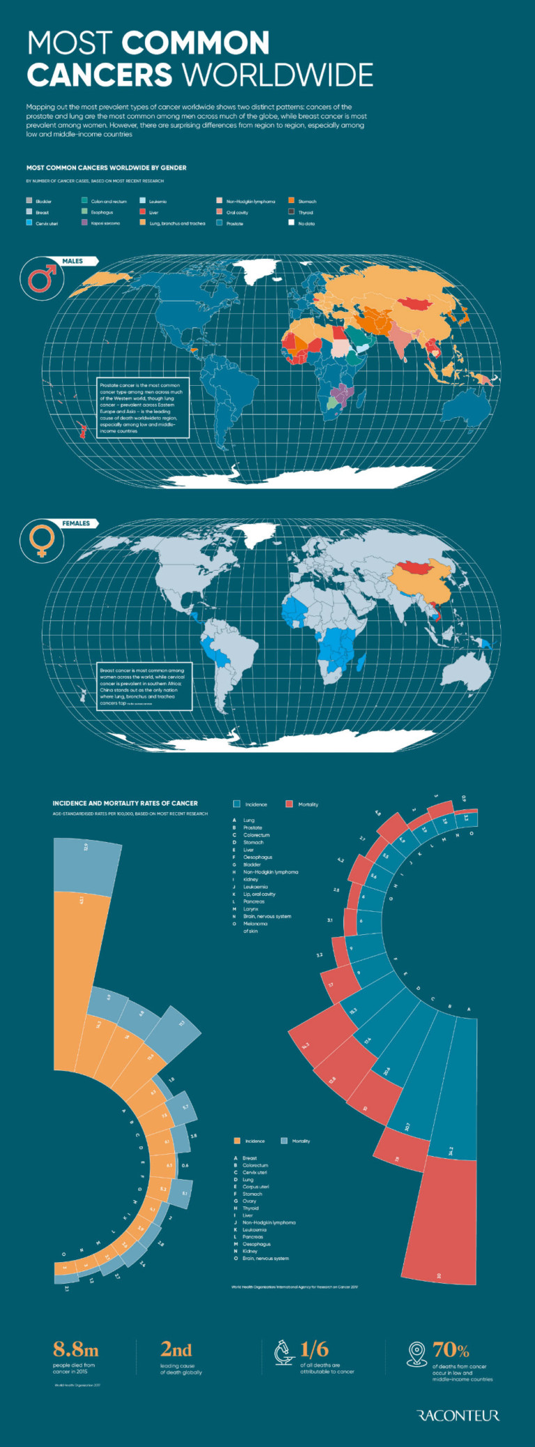 Most Common Cancers Worldwide - Raconteur