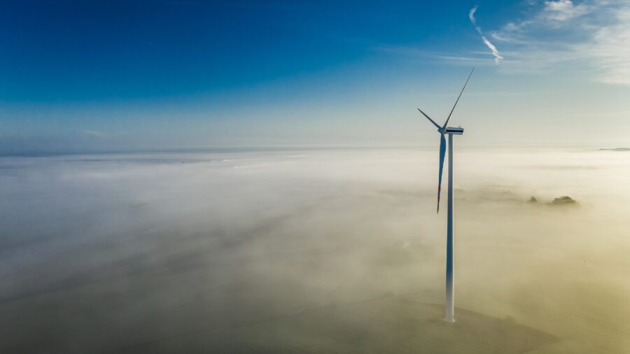 Fog And Wind Turbines At Sunrise In Autumn 2023 11 27 04 56 18 Utc